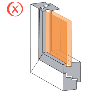 Skizze Fenster flächenbündig - Fliegengitter Konfigurator